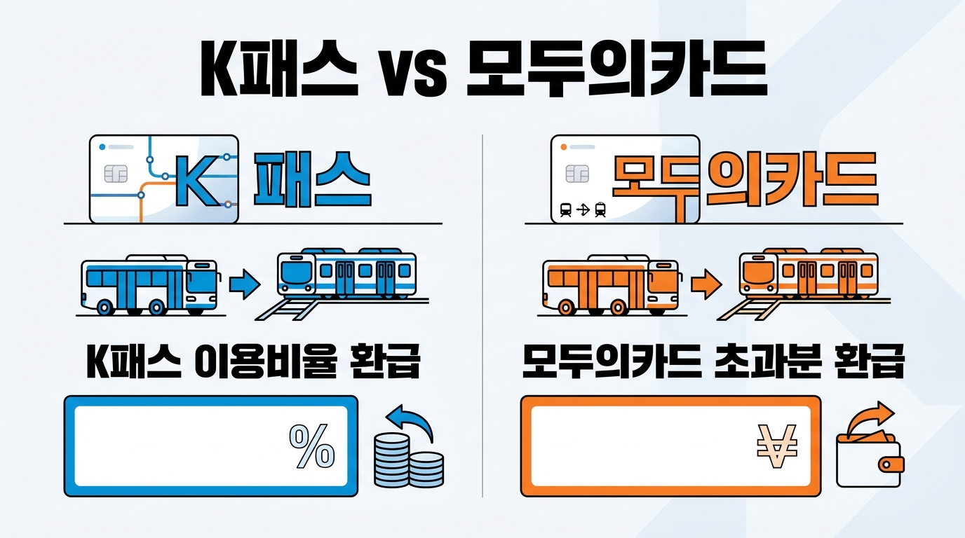 케이패스와 모두의카드 교통비 환급 제도를 비교하여 이용자 상황에 더 유리한 선택지를 찾는 방법을 제시합니다. 대중교통 이용량이 많은 분들이 스스로에게 더 적합한 혜택을 고르는 가이드라인을 제공합니다.