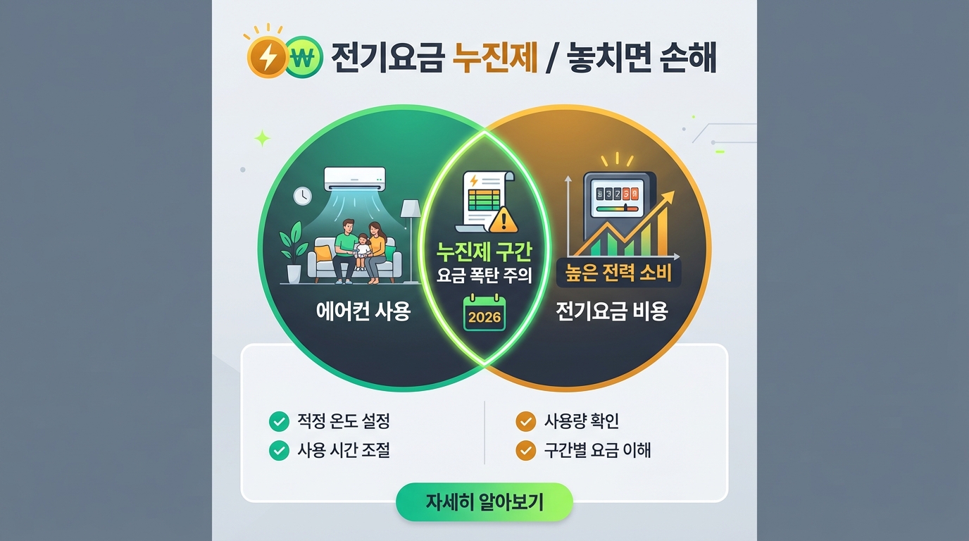 에어컨 켜기 전에 알아야 할 전기요금 누진제, 구간별로 정리했습니다