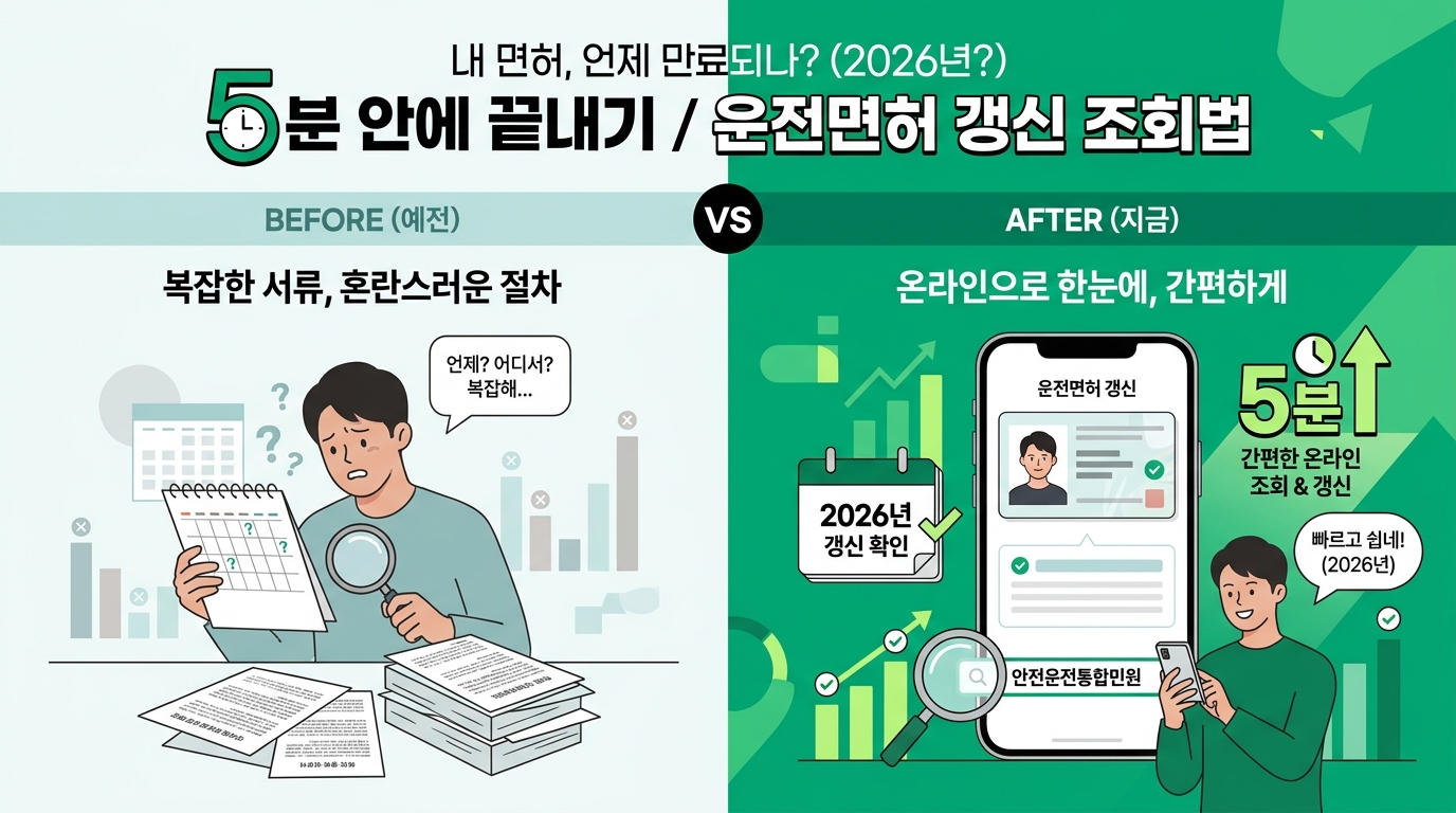 운전면허 갱신, 내 적성검사 시기는 언제일까 — 안전운전통합민원으로 조회하고 온라인으로 갱신하는 법