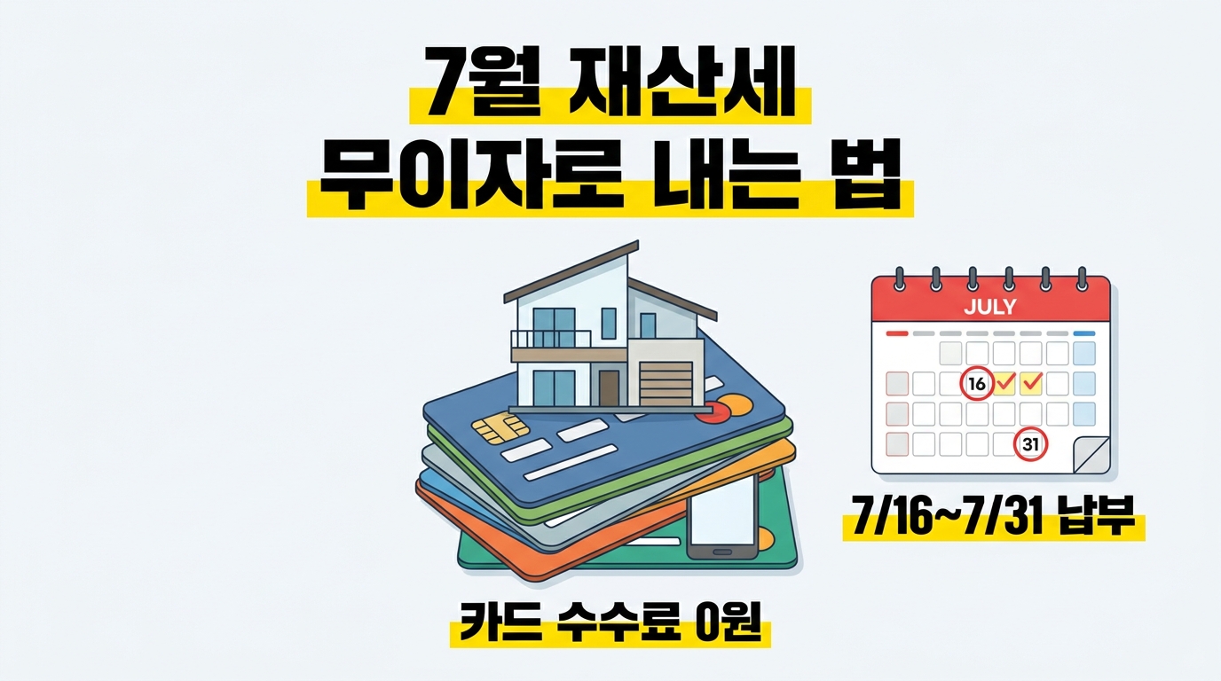 7월 재산세, 위택스 조회부터 카드 무이자까지 한 번에 정리했습니다